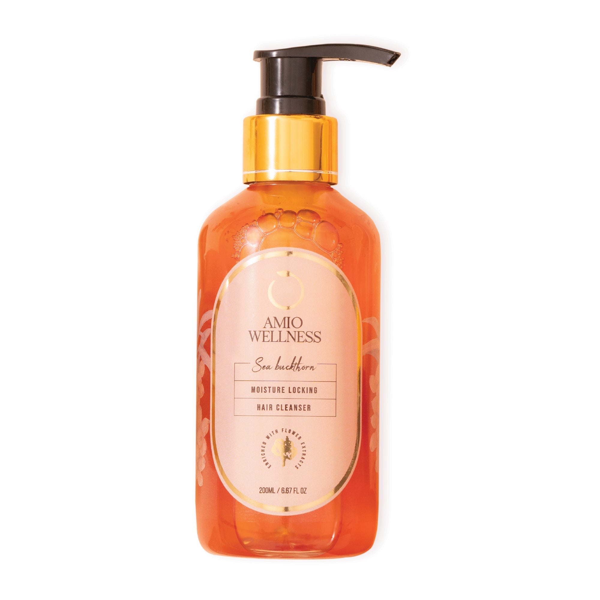 Amio Wellness Seabuckthorn Shampoo | Helps reduce frizziness, adds shine |200ml