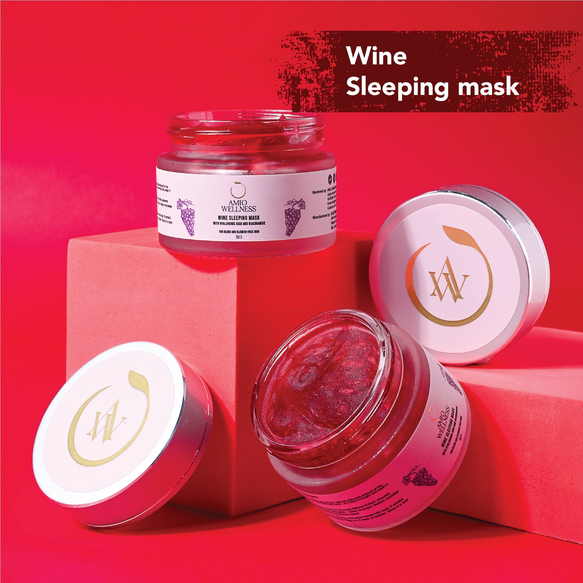 Red wine skincare combo | Red wine face serum 30ml | Red wine sleeping mask 50gm